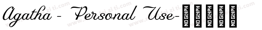 Agatha - Personal Use字体转换